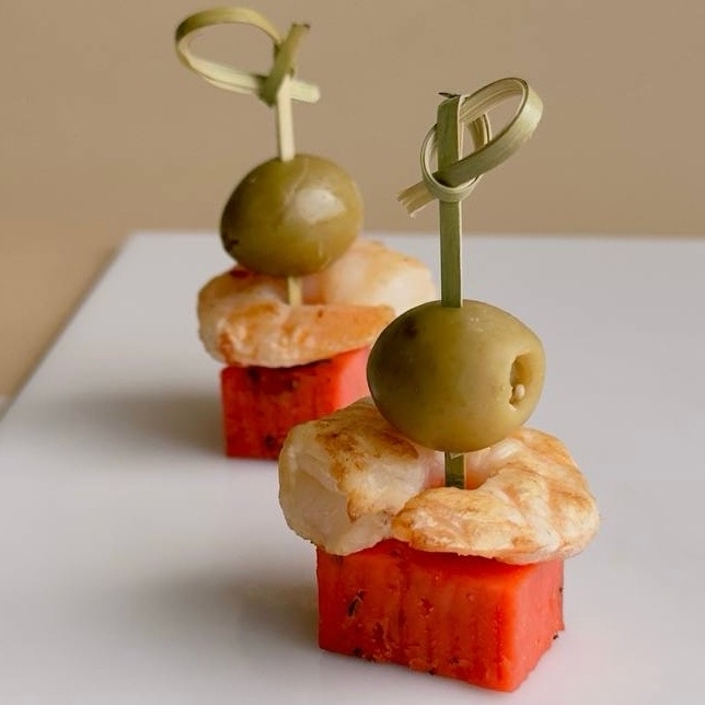 Канапе с сыром и креветкой (48 шт)